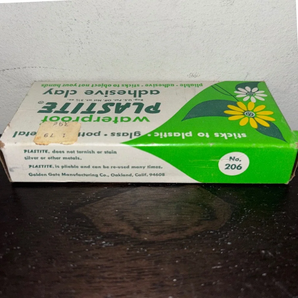 Vintage | Plastite Waterproof‎ Adhesive Clay | Original Box | Great Graphics